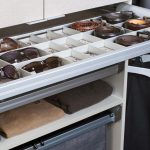 Velvet lined jewelry drawer insert for organizing rings and accessories