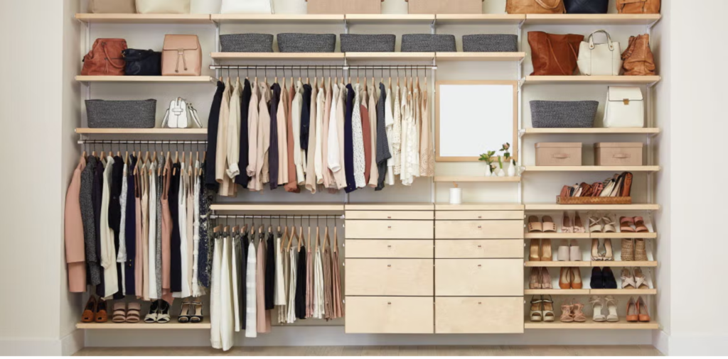 Reach-in closets, closet design, closet organization