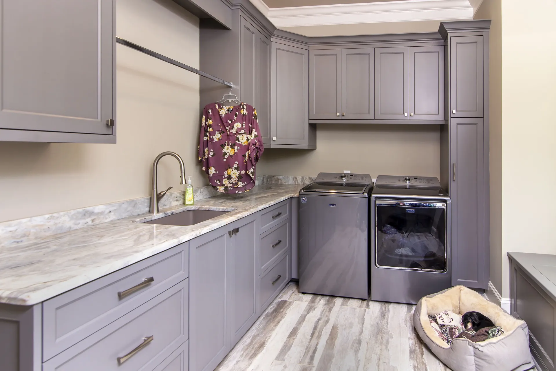 Custom laundry room cabinetry